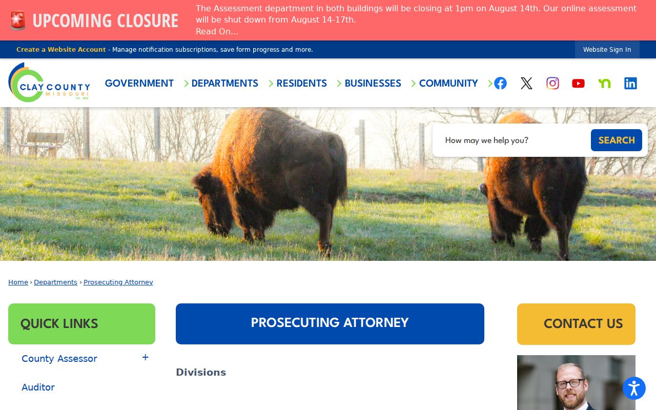 Clay County criminal court cases and prosecuting attorney page