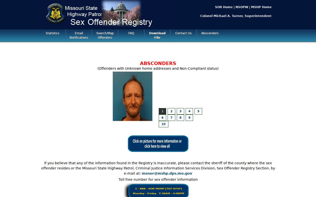 Clay County sex offender search on the Missouri registry