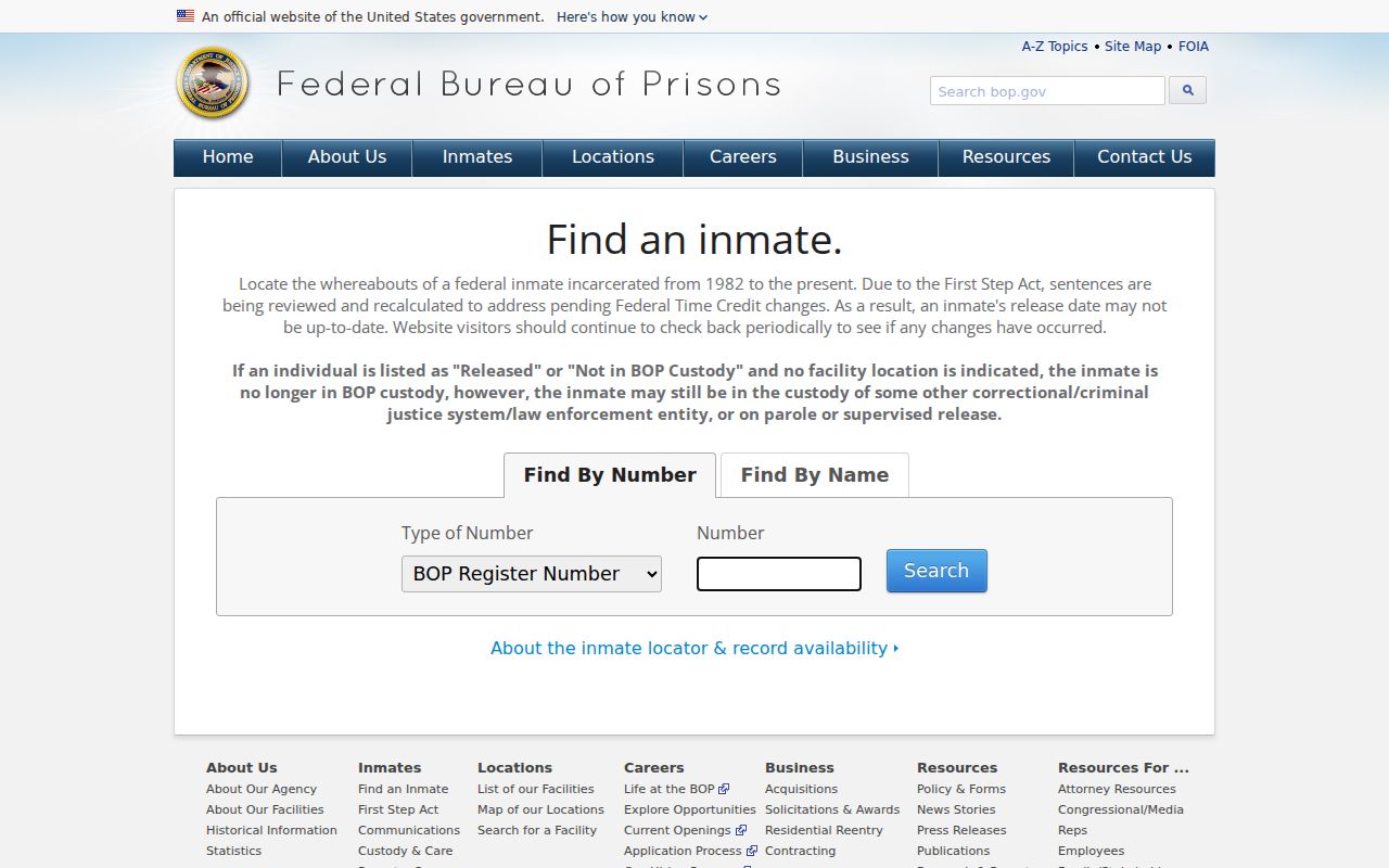 Clay County criminal history federal inmate locator